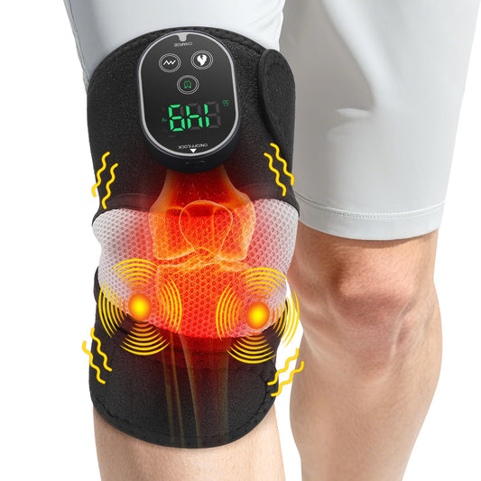 DeMoce cordless knee heating pad close-up for targeted relief.