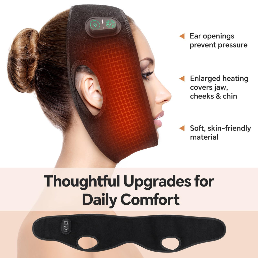 DeMoce cordless TMJ heating pad with three heat levels for customizable comfort