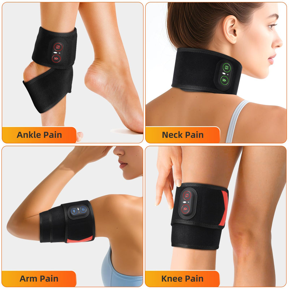 DeMoce rechargeable wrist massager with long-lasting battery for all-day relief.