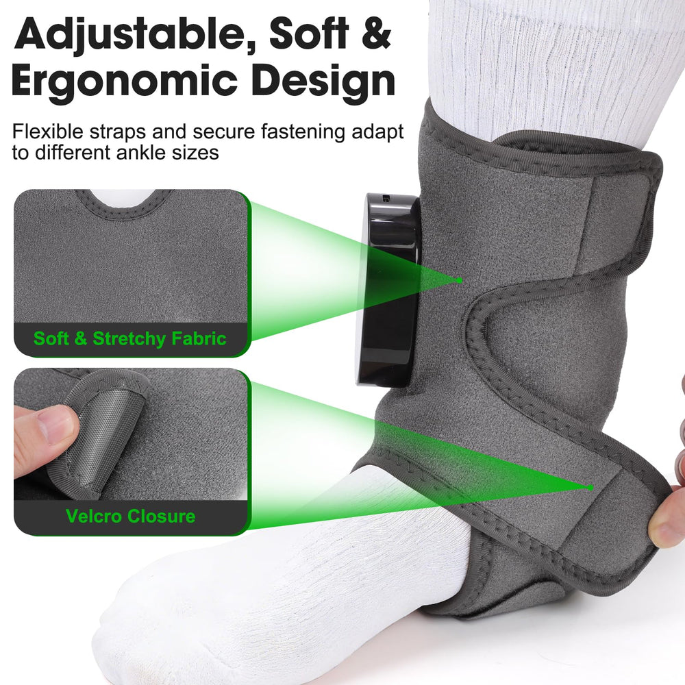 DeMoce soft, ergonomic fabric fits various ankle sizes securely.