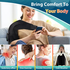 DeMoce wearable massage pad delivers quiet vibration during desk work.