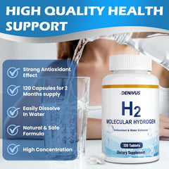Denivus hydrogen tablets promote brain health and cognitive clarity.