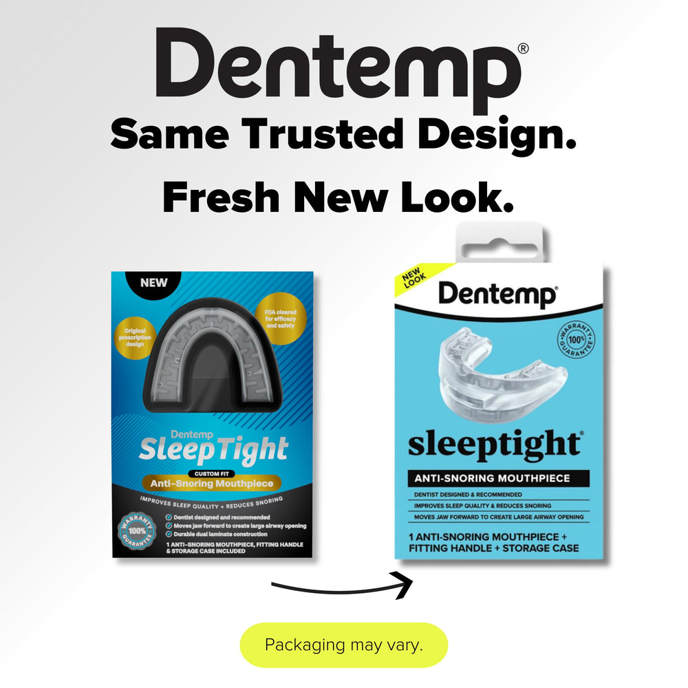 Boil-and-bite fitting with Dentemp SleepTight enables a personalized secure fit.