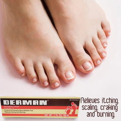 Derman Antifungal Cream pack shot showing twelve tubes together.