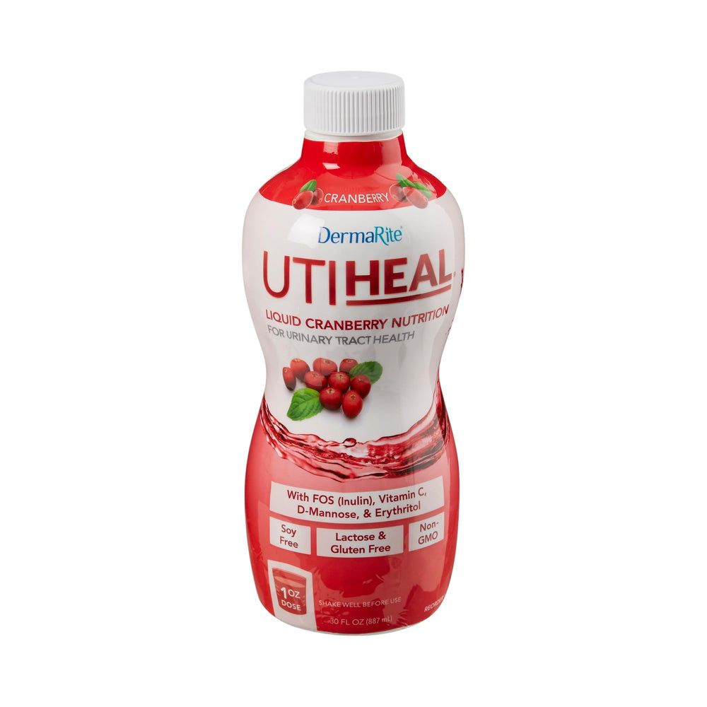 DermaRite Ut Heal cranberry liquid supplement bottle for daily wellness