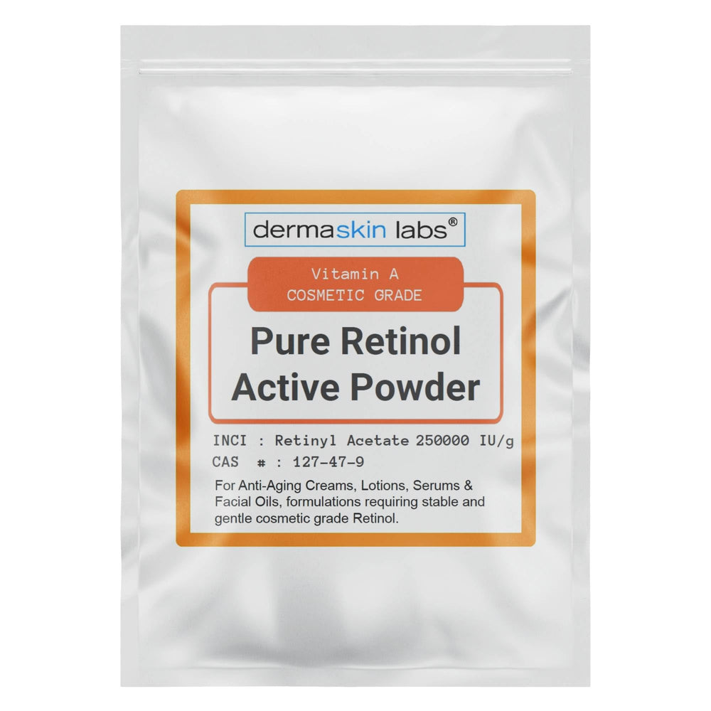 Dermaskin Labs Vitamin A Retinol Powder is a stable cosmetic-grade option for serums and creams.