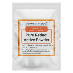 Dermaskin Labs Vitamin A Retinyl Acetate fine powder for stable cosmetic formulations.
