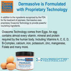 Dermasolve psoriasis cream being applied to skin for moisturized relief.