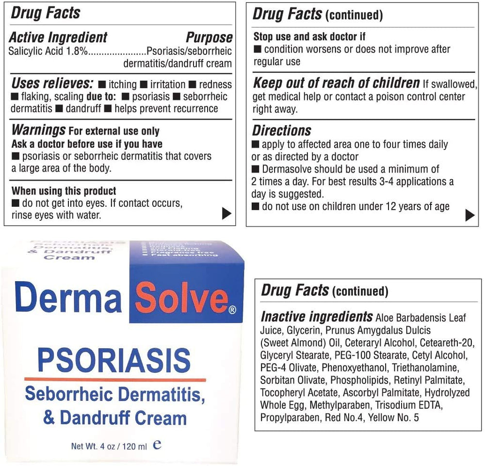 Dermasolve psoriasis cream application on skin demonstrates fast absorption.