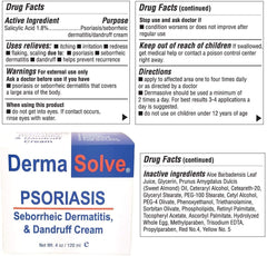 Dermasolve psoriasis cream application on skin demonstrates fast absorption.