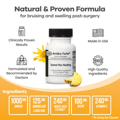 DermAvance Arnika Forte capsules being poured for daily routine.