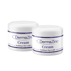 DermaZinc Therapy Cream tube being applied to skin for soothing relief.
