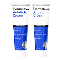 Dermeleve steroid-free anti-itch cream tube for quick relief.