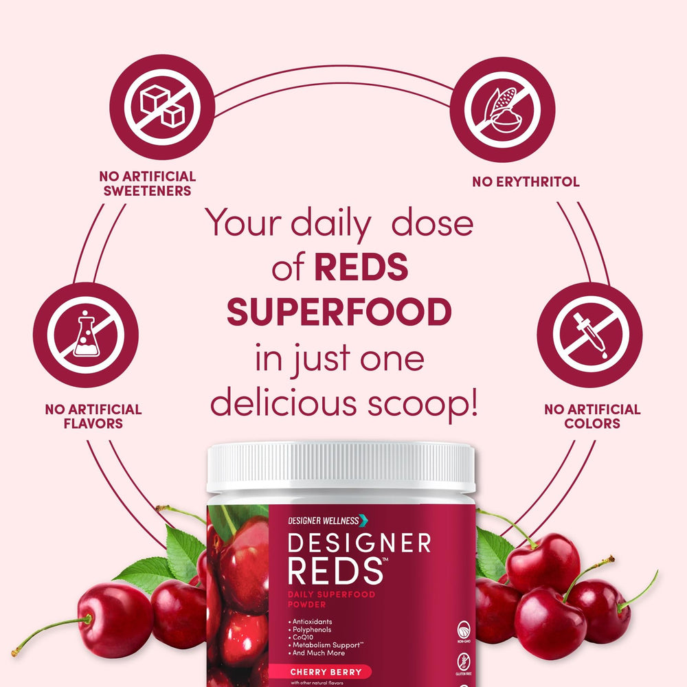 Designer Reds digestive fiber and prebiotics for daily balance