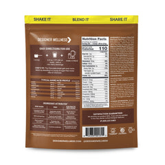 Designer Wellness Designer Whey scoop close-up showing powder texture