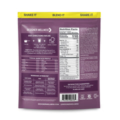 Designer Wellness Designer Whey scoop ready to blend protein shake.