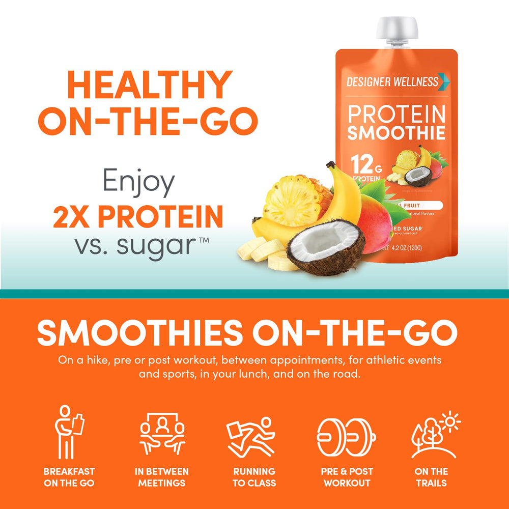 Designer Wellness Protein Smoothie MCT oil supports balanced nutrition.