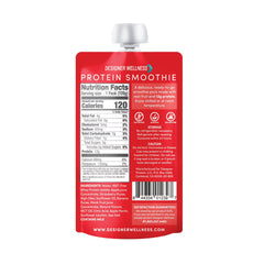 Designer Wellness Protein Smoothie pour reveals creamy texture and on-the-go convenience.