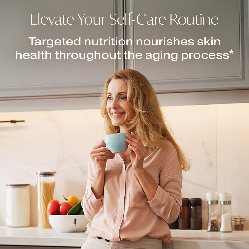 Designs for Beauty label communicates trusted wellness legacy and clinically researched ingredients