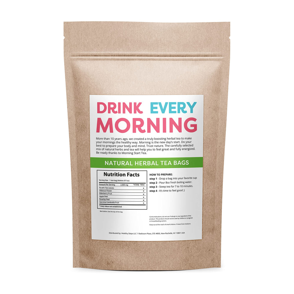Detox Skinny Herb Tea packaging emphasizes eco-friendly, simple design