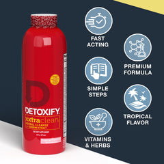 Detoxify tropical fruit flavor bottle presents a pleasant, easy-to-use experience.