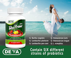 DEVA Tuba Prime berry blend graphic highlighting strawberries and blueberries' phytonutrients