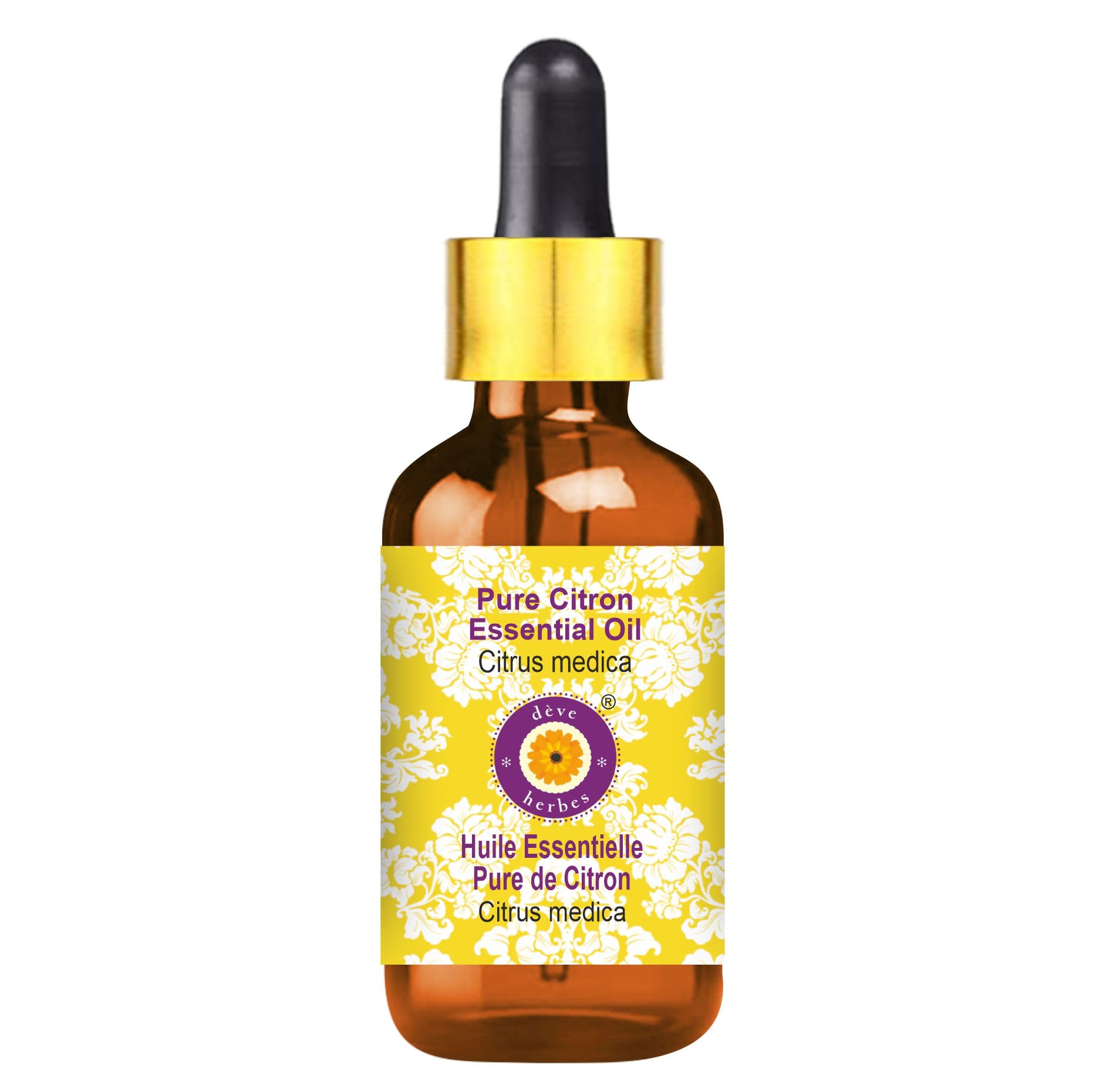 Deve Herbes Citron essential oil bottle, ready for dilution and use.