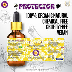 Deve Herbes Thieves amber glass bottle protecting essential oils.