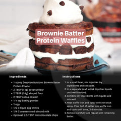 Devotion Nutrition protein shake ready in glass showing quick mixability