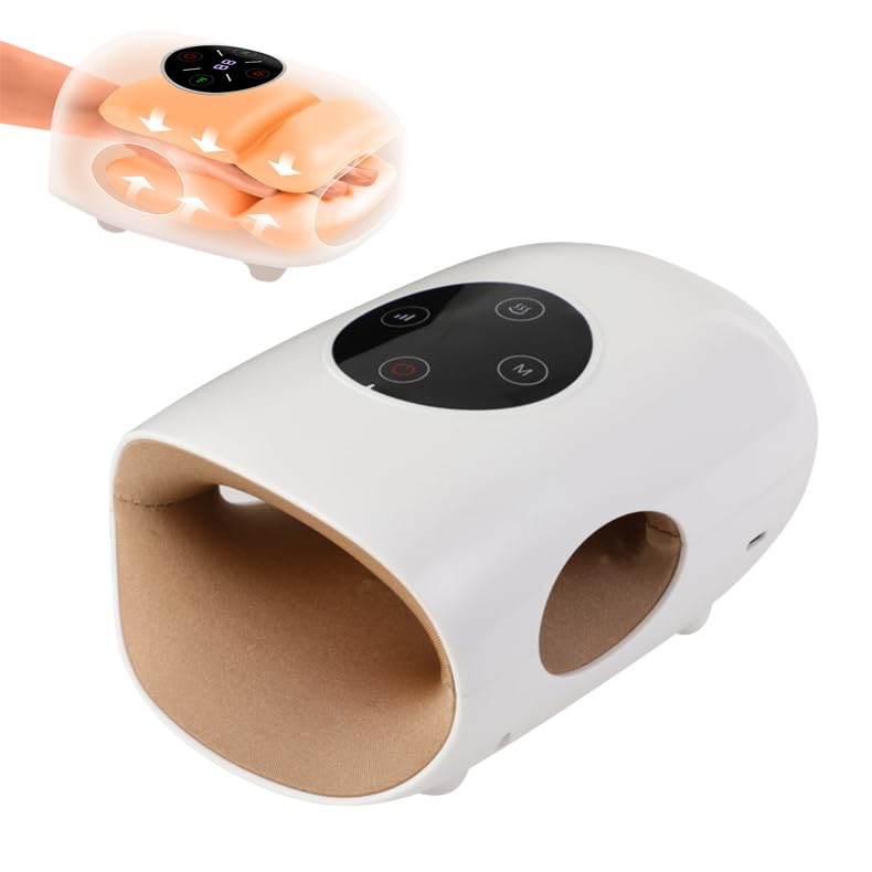 Dexmary hand massager in heat mode for soothing warmth on the hands