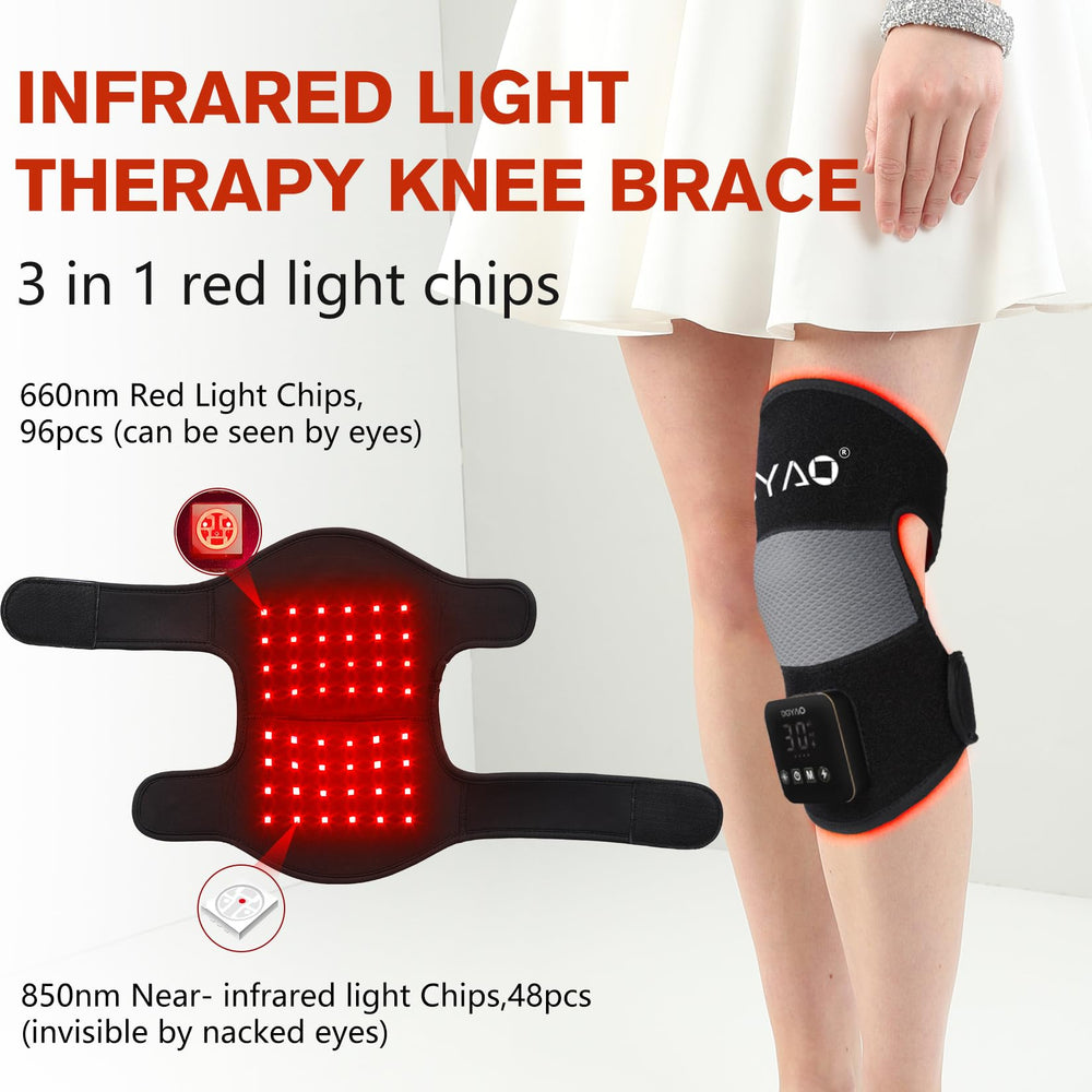 DGQY adjustable magic tape secures knee wrap for a custom fit.