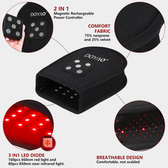 DGXINJUN 850nm near-infrared array reaches deeper tissues with soothing warmth.