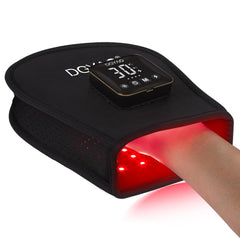 DGXINJUN cordless red light therapy hand wrap for convenient hands-free relief on the go.