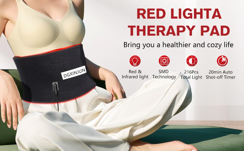 DGXINJUN LED pad closeup illustrates dense light coverage for targeted relief.