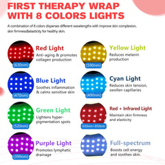 DGYAO cordless therapy wrap showing built-in battery pack for portability.