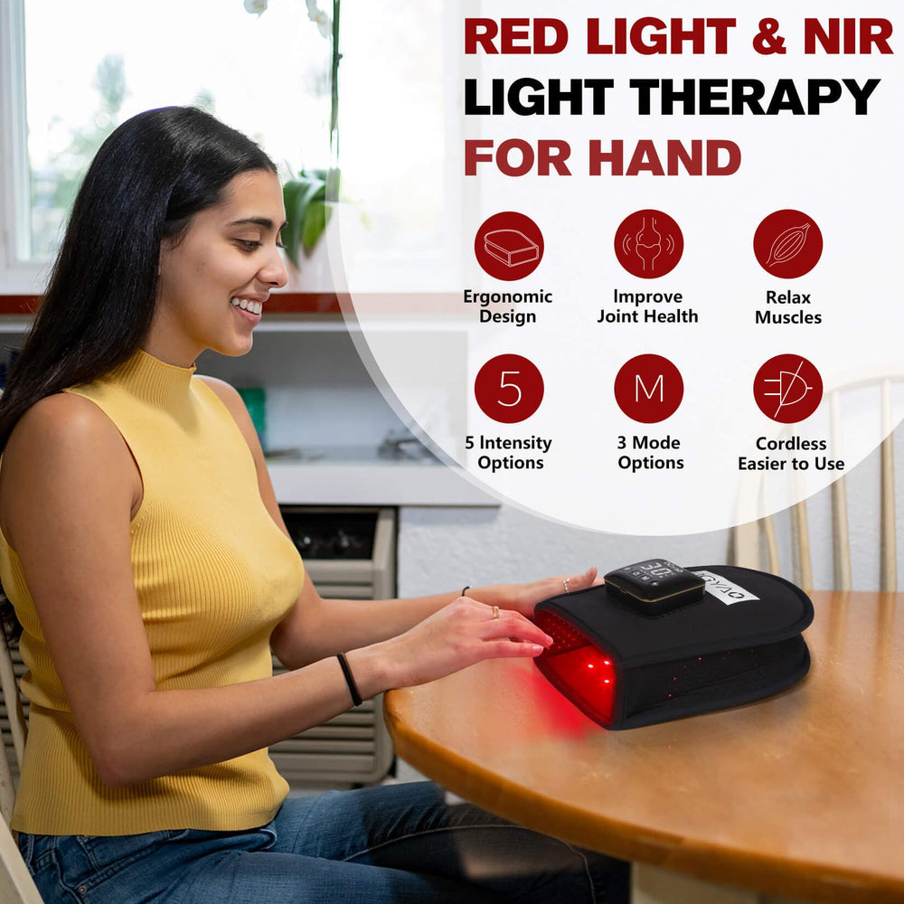 DGYAO D MAX bundle shows knee wrap and foot pad compatibility for full-body therapy.
