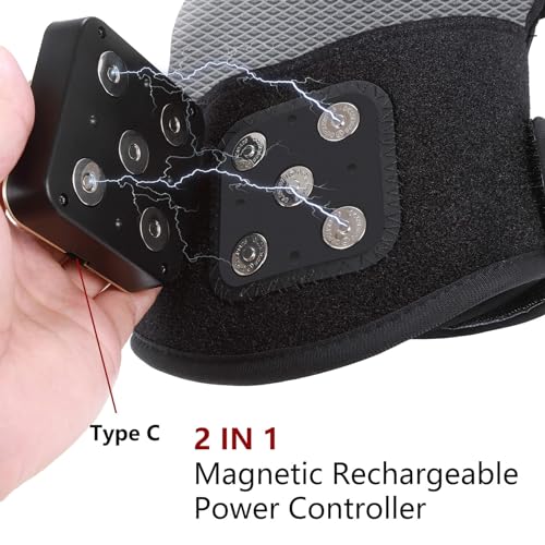 DGYAO D MAX knee wrap's magnetic detachable battery allows easy charging and setup.