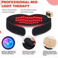 DGYAO red infrared light on neck and chin for deeper tissue comfort.