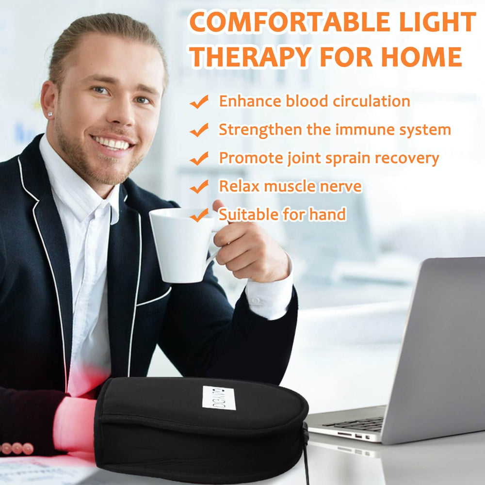 Dual wavelengths penetrate palm and wrist tissues for coverage