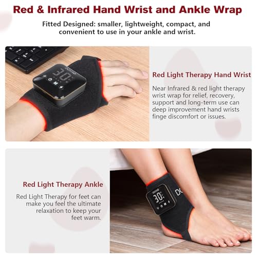 Ankle wrap shown for comfortable positioning during recovery sessions.