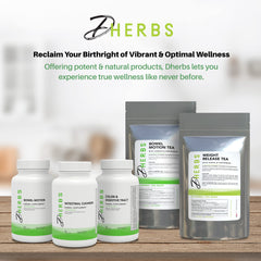 Lifestyle scene for DHerbs Intestinal Cleanser suggests a daily gut wellness routine