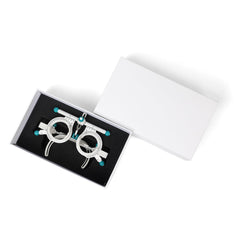 Dhoptical trial frame in use during eye exams, offering comfort and stability.