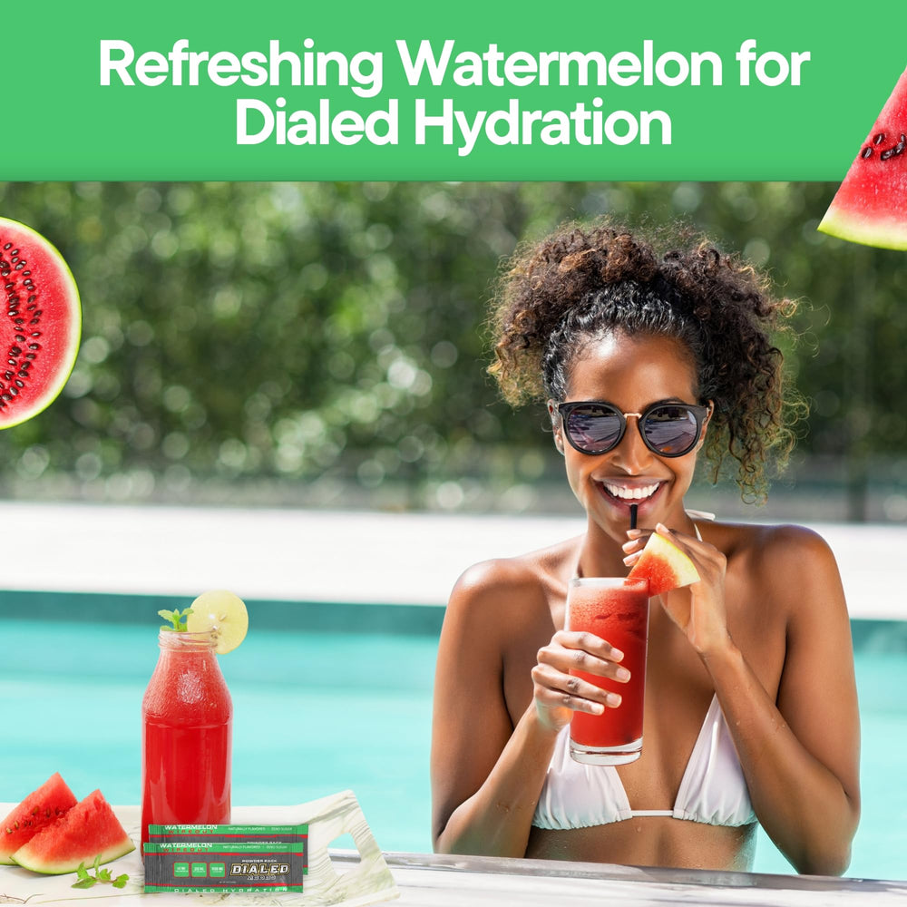Watermelon Wipeout dissolving in a glass for refreshing hydration