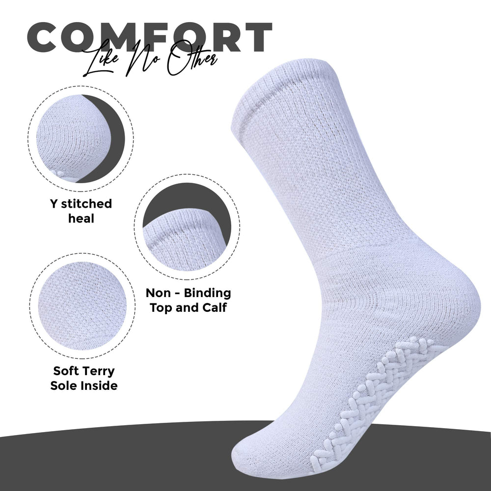 Diamond Star diabetic crew socks with non binding fit design