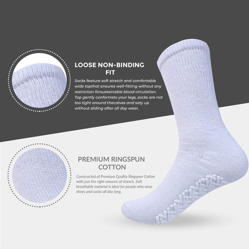 Diamond Star sock worn by patient in hospital to prevent slips