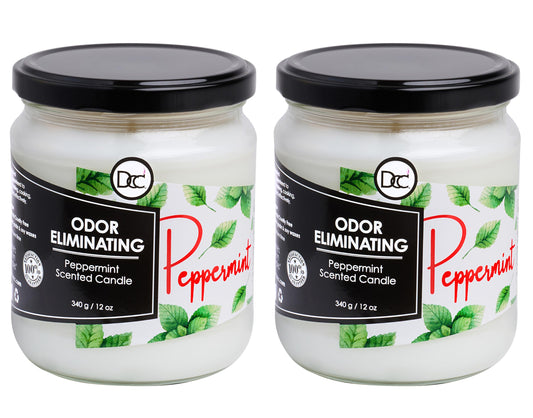 Dianne's Custom Candles Peppermint Two Pack packaging enhances gifting with premium presentation.