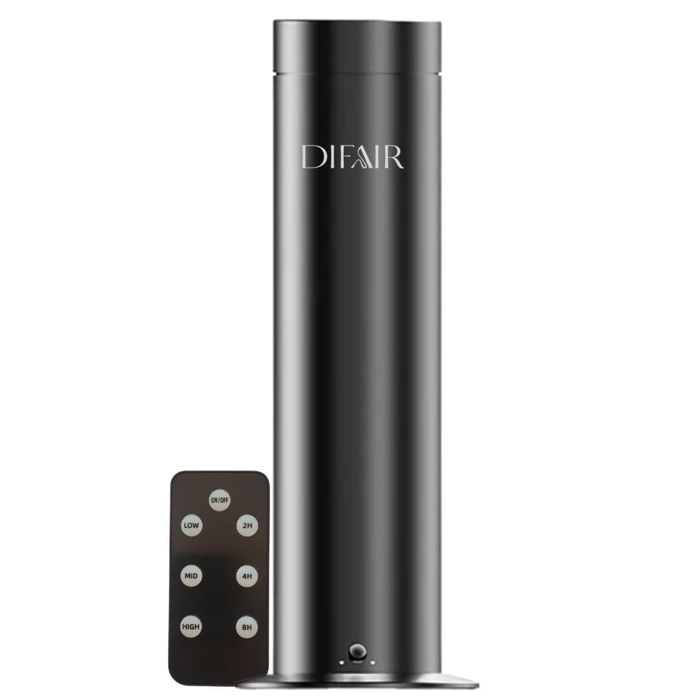 DIFAIR S150 leak-resistant aluminum tower for spill-free diffusion in busy homes.