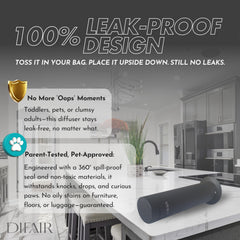 DIFAIR S150 nano-atomizing technology delivers a potent aroma without water dilution.
