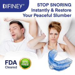 Difiney anti-snoring device side view shows secure fit for every sleeper.