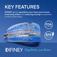 Difiney Anti Snoring Device side wear highlighting adjustable fit for comfort